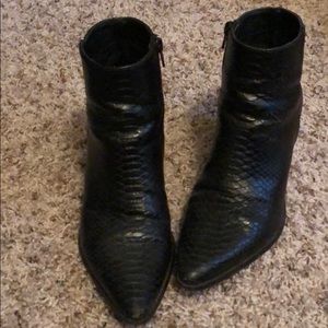 Vegan snakeskin boots